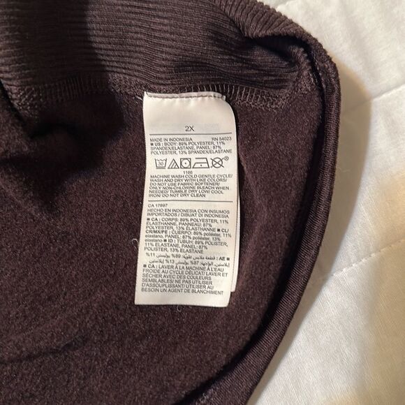 cozecore 2X for Old Navy Plum Wine Cropped Crewneck Fleece Pullover Sweatshirt - Picture 10 of 11